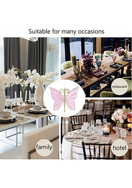 8pcs Çiçek Kelebek Peçete Yüzük Tutucu Paskalya Düğün Partisi Ailesi Toplantı Peçete Papin Kumaş Süsleme Dekorasyonu, C (Yurt Dışından) fiyatları