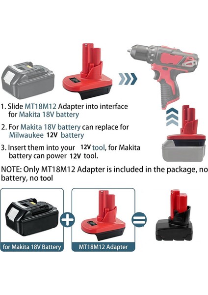 MT18M12 Makıta 18V Lı-Ion Pulü Için Pil Adaptörü Milwaukee 12V Kablosuz Elektrikli Aletler Kullanımı Kolay (Yurt Dışından) indirimleri