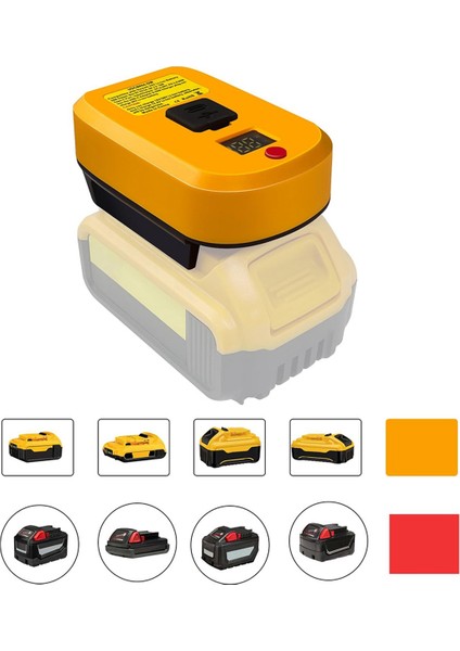 Dewalt 20V Pil Için USB C Şarj Cihazı, Usb-C Und Usb-A ile 2 Bağlantı Noktası, 65W Hızlı Şarj Cihazı Pd 3.0 Güç Adaptörü USB Güç Kaynağı (Yurt Dışından) fiyatları