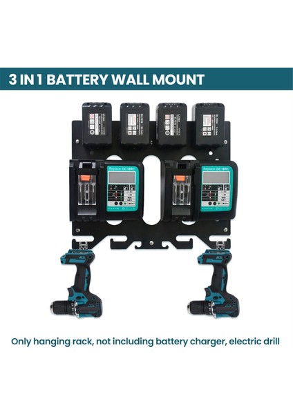 Makita 4 Piller Için Araç Odası Şarj Cihazı 14.4V/18V DC18RD DC18RC Şarj Cihazı Duvar Montajı (Yurt Dışından) modelleri