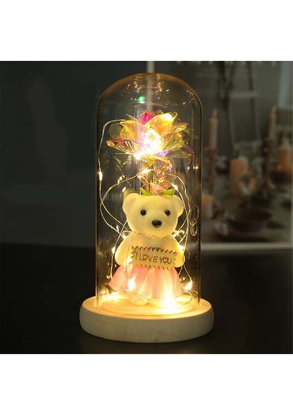 Galaxy Rose Çiçek Hediyesi, Kristal Rose&#39;da LED Işık Ipi ile Cam Dome Infinity Rose Kadınlar Için Eşsiz Hediyeler (Yurt Dışından) fiyatları