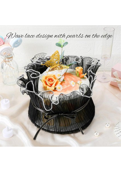 Çiçek Buket Aksesuarları Arasında 11X157INCH Inci Kenar Kırışmış Çiçek Sarma Mesh Kağıdı 4 Çiçek Taç 12 Kelebek (Yurt Dışından) modelleri