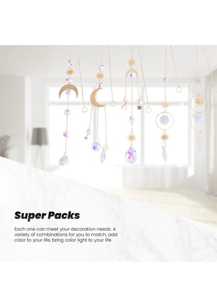 6pieces Renkli Kristaller Suncatcher Pencere Bahçesi Için Zincir Kolye Süslü Kristal Toplar (Yurt Dışından) fiyatları