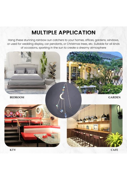 6pieces Renkli Kristaller Suncatcher Pencere Bahçesi Için Zincir Kolye Süslü Kristal Toplar (Yurt Dışından) fırsatları