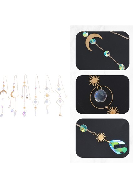 6pieces Renkli Kristaller Suncatcher Pencere Bahçesi Için Zincir Kolye Süslü Kristal Toplar (Yurt Dışından) indirimleri