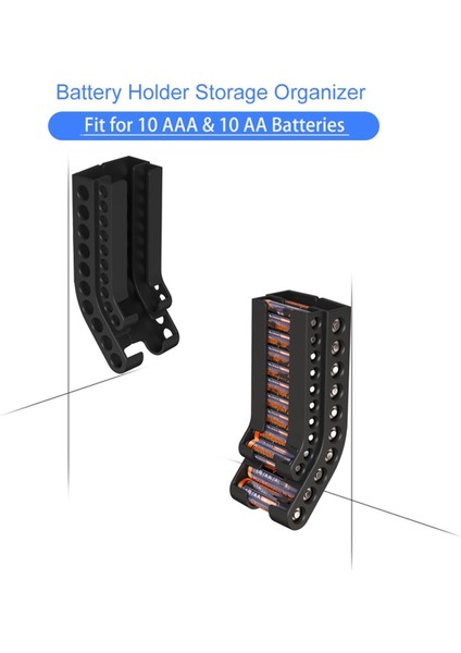 Aa/aaa Pil Depolama Braketi Kombinasyonu Pil Depolama Kutusu Pil Duvar Depolama Parçası Beyaz (Yurt Dışından) fiyatları