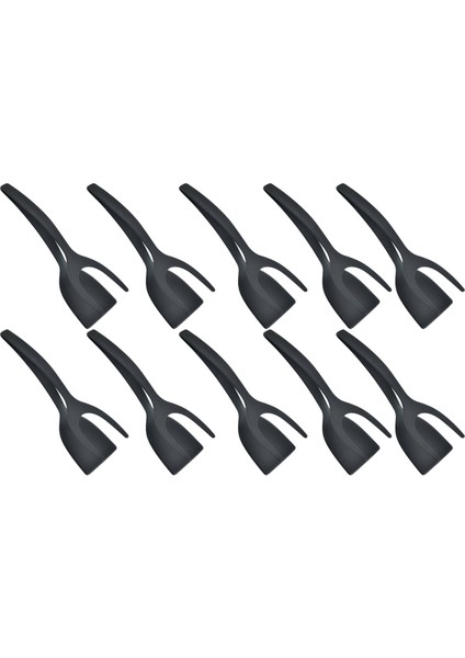 Çok Işlevli Biftek Kızartma Spatula Klipsi Bir Spatula Klipsli Gıda Klipsli Tava Spatula Omseletteclip Siyah (Yurt Dışından)