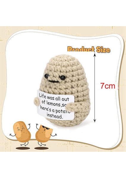 Mini Pozitif Patates, Sevimli Yün Komik Örgü Pozitif Patates, Pozitif Hediyeler Komik Hediye Pozitif Patates B (Yurt Dışından) fiyatları