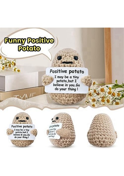 Mini Pozitif Patates, Sevimli Yün Komik Örgü Pozitif Patates, Pozitif Hediyeler Komik Hediye Pozitif Patates B (Yurt Dışından) fırsatları