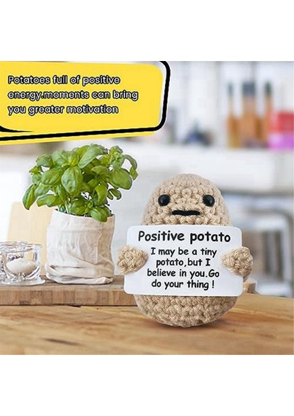 Mini Pozitif Patates, Sevimli Yün Komik Örgü Pozitif Patates, Pozitif Hediyeler Komik Hediye Pozitif Patates B (Yurt Dışından) indirimleri