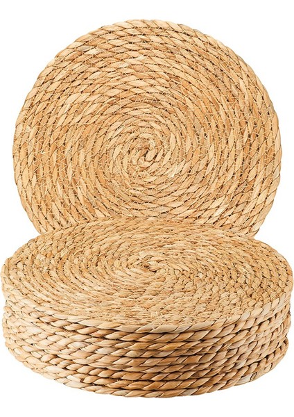 Yuvarlak Dokuma Placemats 10, 12 Inç Boho Rattan Placemats El Dokuma Placemats, Yemek Masası, Ev, Düğün (Yurt Dışından)