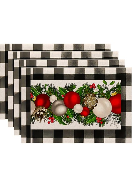 4pcs Noel Ağaçları Kar Pembe Noel Placemats Mutfak Yemek Dekorasyon F Için Kış Masa Paspasları F (Yurt Dışından) indirimleri