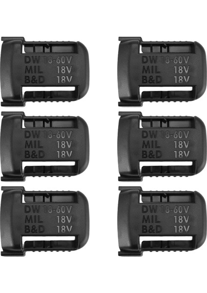 6pcs Pil Montajlar Dewalt Siyah ve Decker Kutusu Için Pil Depolama Rafı Tutucu Koruma Askı 18V 20V Pil (Yurt Dışından)