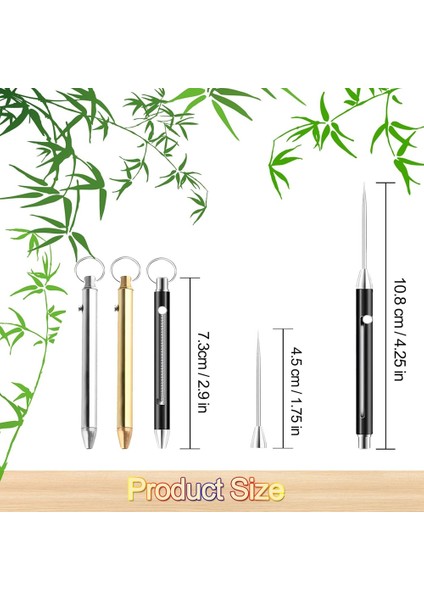 Taşınabilir Titanyum Kürdan, Kürdan Paslanmaz Çelik Kürdan Tutucu Anahtar Zinciri Teleskopik 3 Paket ile Yeniden Kullanılabilir (Yurt Dışından) modelleri