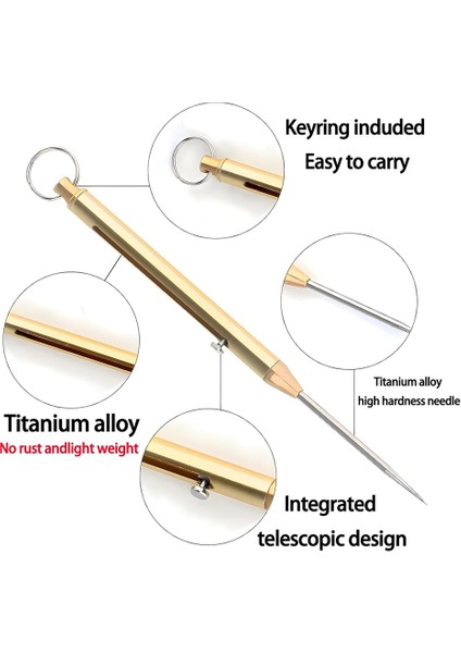Taşınabilir Titanyum Kürdan, Kürdan Paslanmaz Çelik Kürdan Tutucu Anahtar Zinciri Teleskopik 3 Paket ile Yeniden Kullanılabilir (Yurt Dışından) fırsatları