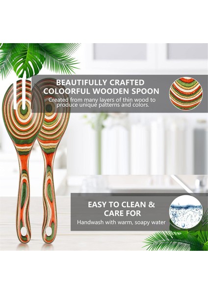 10 Inç Pakkawood Salata Maşa - Salata, Makarna, Meyveler, Mutfak Yemek Araçları Için Set Mesliler (Yurt Dışından) fırsatları