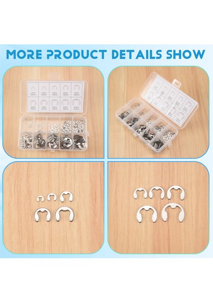 120 Pcs 304 Paslanmaz Çelik E Klipsli Yıkayıcı Ürünlük Kiti Mil Harf M1.5-M10 Için (Yurt Dışından) indirimleri