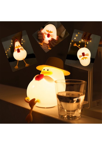Gece Işığı - Happy Duck Premium Silikon Lambalar, Yatma Time Ambiyansı Için Sevimli ve Dimmabable Gece Işığı (Yurt Dışından) indirimleri