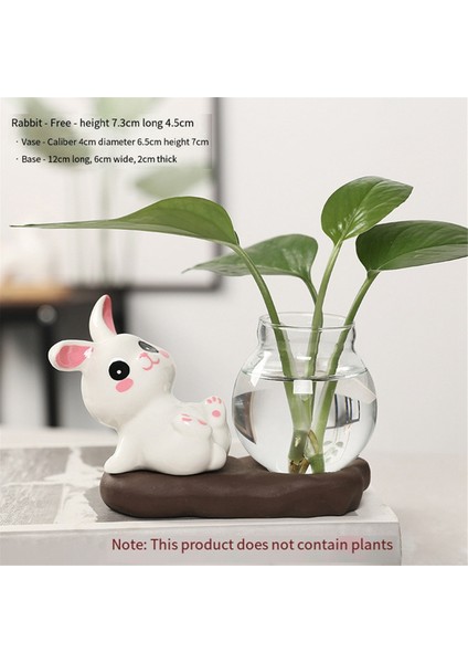B Karikatür Sevimli Tavşan Hidroponik Çiçek Vazo Şeffaf Cam Çiçek Düzenleme Bitki Tencereleri Bitkiler Ev Dekoru Için Pot (Yurt Dışından) fırsatları