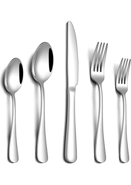20 Parçalı Gümüş Eşya Seti, 4 Gıda Sınıfı Çatal Bıçak Mutfak Gereç Seti Için Set Bıçak, Çatal Kaşığı Içerir (Yurt Dışından)