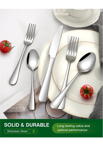 20 Parçalı Gümüş Eşya Seti, 4 Gıda Sınıfı Çatal Bıçak Mutfak Gereç Seti Için Set Bıçak, Çatal Kaşığı Içerir (Yurt Dışından) indirimleri