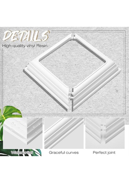 4X4INCH Vinil Post Etek Posta Taban Kapak Sütunu Sundurma Güverte Posta Base Vinil Post Sleeve Post Döşeme (8 Pc) (Yurt Dışından) fırsatları