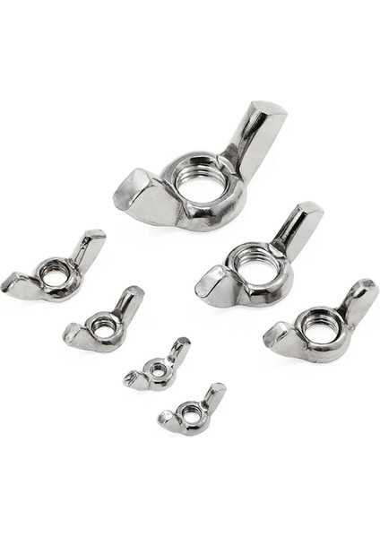 100 Pcs Kanat Somunları Çiftlik Kiti Paslanmaz Çelik Kelebek Vida Kapağı El Somun Kilitleme Kanatçı Aracı (Yurt Dışından) fırsatları