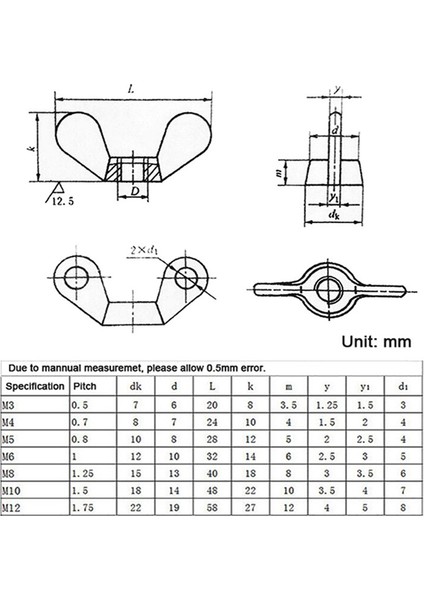 100 Pcs Kanat Somunları Çiftlik Kiti Paslanmaz Çelik Kelebek Vida Kapağı El Somun Kilitleme Kanatçı Aracı (Yurt Dışından) indirimleri