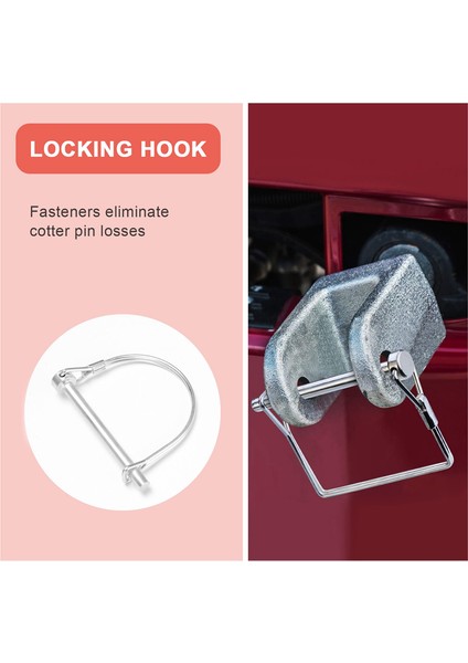 10 Adet Şaft Kilitleme Pimi Güvenlik Kuplör Pimi 1/4 Inç Çapında 2 Şekil Kare ve Kemer (Gümüş) (Yurt Dışından) modelleri