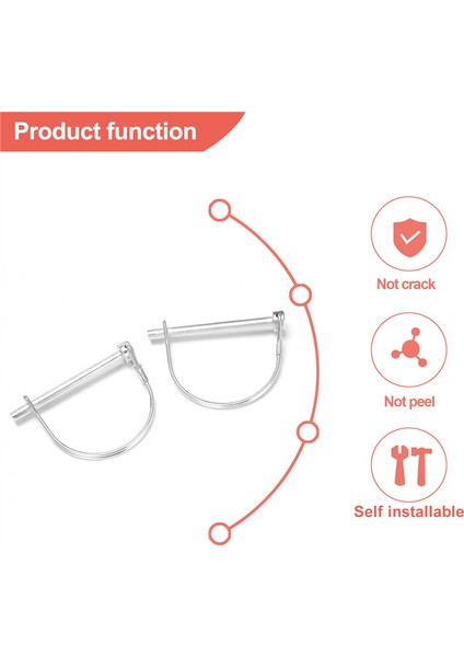 10 Adet Şaft Kilitleme Pimi Güvenlik Kuplör Pimi 1/4 Inç Çapında 2 Şekil Kare ve Kemer (Gümüş) (Yurt Dışından) fırsatları