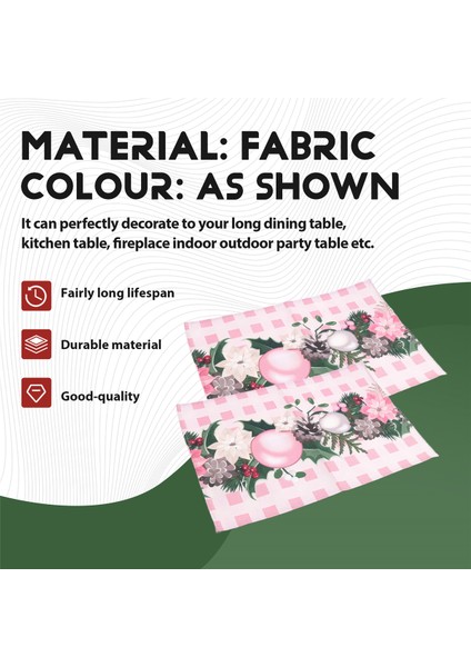 4pcs Noel Ağaçları Kar Pembe Noel Placemats Mutfak Yemek Dekorasyonu Için Kış Masa Paspasları (Yurt Dışından) fırsatları