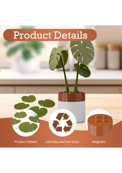 Monstera Bitki Bardak Altlıkları 3D Baskılı, Su Geçirmez ve Scald Anti-Fabrika Bardak Altlıkları, Komik 3D Baskılı Bardak Altlıkları Manyetik Olarak Bir (Yurt Dışından) modelleri