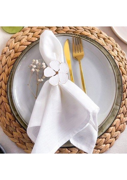 6pcs Çiçek Peçete Yüzüğü, Çiçek Serviette Tokaları Peçete Peçeteli Yemek Masaları Düğün Ziyafet Noel Için Dekor Ayar (Yurt Dışından) indirimleri