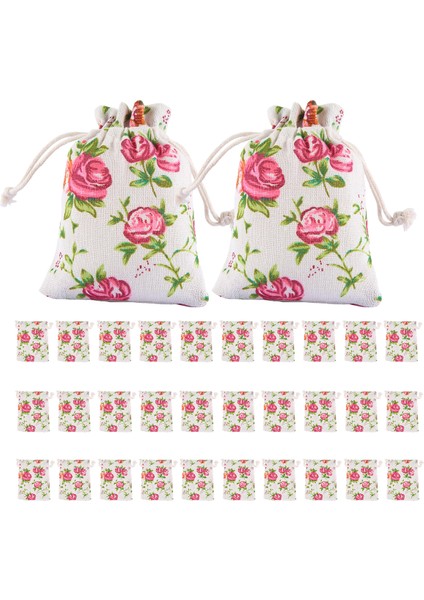 30 Paket Gül Çekme Çantaları Çuval Taşma Çiçek Çantası Çantalar Hediye Çantaları Dıy Craft Düğün Partisi Için Takı Torbaları (Yurt Dışından) modelleri