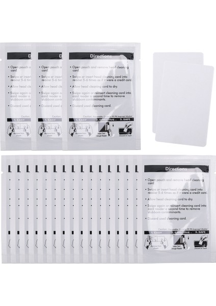 Kart Okuyucu Temizlik Kartları - Çift Yan Kredi Kartı Okuyucu Temizleyici, CR80 Kart Okuyucu Temizleyici Pos Temizleme Kartları (25 Pcs) (Yurt Dışından) modelleri
