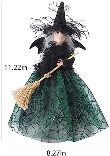 Cadılar Bayramı Cadı Dekorasyonu 11 Inç Cadı Bebeği Cadılar Bayramı Diken Cadı Bebeği Cadı Şapkası ve Cadı Süpürge Yeşil (Yurt Dışından) indirimleri