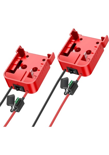 2pcs Power Wheels Adaptörü Milwaukee 18V Lityum Pil Dıy Pil Adaptörü Açık/kapalı Anahtar ve Sigorta Tel Terminalleri (Yurt Dışından)