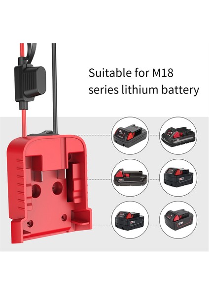 2pcs Power Wheels Adaptörü Milwaukee 18V Lityum Pil Dıy Pil Adaptörü Açık/kapalı Anahtar ve Sigorta Tel Terminalleri (Yurt Dışından) indirimleri