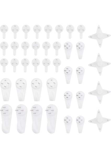 40PCS Görünmez Tırnak Vidaları Duvar Kancaları Resim Askıları Tracess Fotoğraf Kancası Çok Işlevli Resim Boyama Çerçevesi Askı (Yurt Dışından)