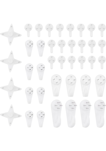 40PCS Görünmez Tırnak Vidaları Duvar Kancaları Resim Askıları Tracess Fotoğraf Kancası Çok Işlevli Resim Boyama Çerçevesi Askı (Yurt Dışından) modelleri