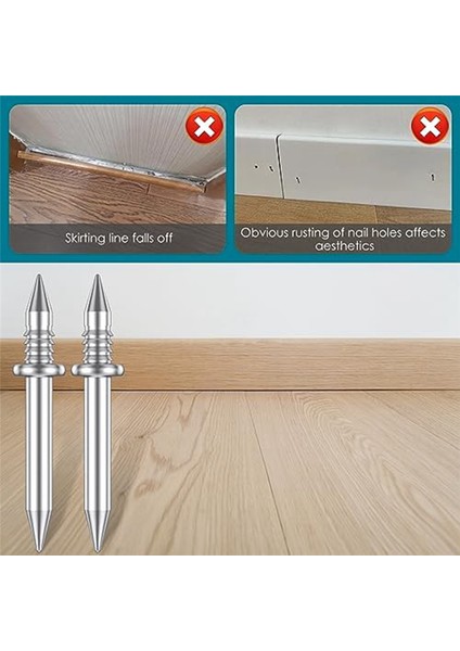 200 Adet Çift Kafalı Süpürme Iplik Dikişsiz Çivi, Paslanmaz, 2 Çubuklu, Çivi ile Ayarlanan Izleme Iplik Vidaları Yok (Yurt Dışından) fiyatları