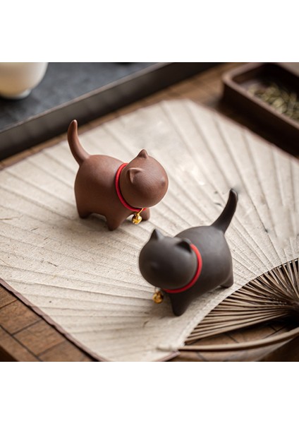 Siyah Sevimli Kedi Çay Evcil Hayvan Çay Sanat Süsleri Için Seramik Çay Seti Aksesuarları Kedi Teanware (Yurt Dışından) modelleri