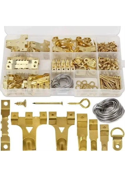 282PCS Metal Fotoğraf Kanca Fotoğraf Çerçevesi Asma Montaj Aksesuarları Çok Amaçlı Saat Duvar Çizim Askı Kiti (Yurt Dışından) fiyatları