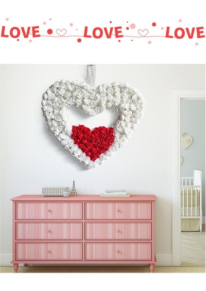 Sevgililer Günü Çelenk, Yapay Kalp Şekleli Çelenk Ön Kapı Için Gül Petal Çelenkleri, Sevgililer Günü Yıldönümü (Yurt Dışından) modelleri