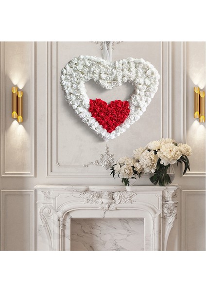 Sevgililer Günü Çelenk, Yapay Kalp Şekleli Çelenk Ön Kapı Için Gül Petal Çelenkleri, Sevgililer Günü Yıldönümü (Yurt Dışından) fırsatları