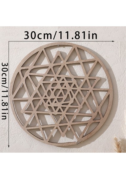 Bohem Yuvarlak Içi Boş Ahşap Çıkartmaları Avrupa Ahşap Arka Plan Duvar Dekorasyonu Ev Sanat Kolyeleri (Yurt Dışından) fırsatları