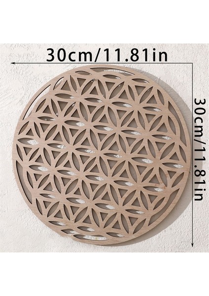 Bohem Yuvarlak Içi Boş Ahşap Çıkartmaları Avrupa Ahşap Arka Plan Duvar Dekorasyonu Ev Sanat Kolyeleri (Yurt Dışından) indirimleri