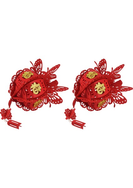 2pcs Su Geçirmez Iyi Servet Kırmızı Kağıt Fenerler Için Çin Yeni Yıl Bahar Festivali Partisi Kutlaması Ev Dekor (Yurt Dışından) modelleri