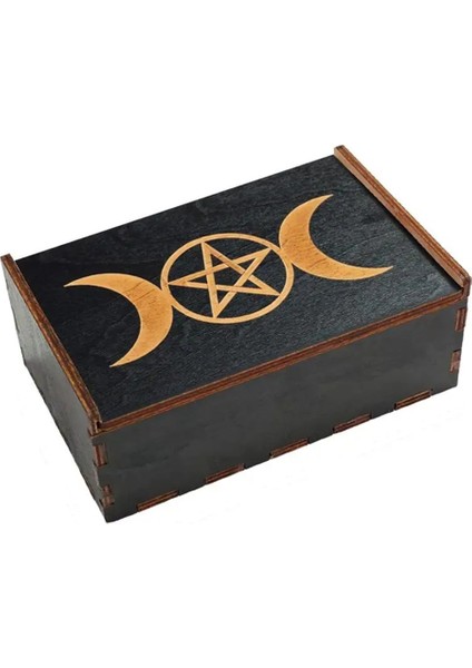 Tarot Kart Kasası Vintage Ahşap Biblo Kutusu Mücevher Kutusu Küçük Ahşap Vintage Çok Fonksiyonlu Kutu Tarot Kartı Aksesuarı B (Yurt Dışından) fırsatları