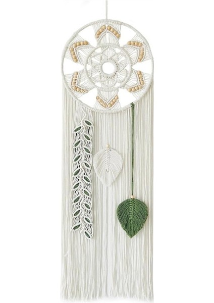 Macrame Dream Catchers Için Yatak Odası Rüya Catcher Duvar Dekoru Dokuma Yaprakları Dekor Süslemeli Büyük Boho Duvar (Yurt Dışından)
